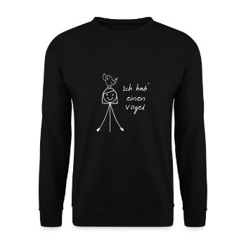 Ich hab einen Vogel - Unisex Pullover - Schwarz - Vorne - Alina (178cm) & Michal (187cm)