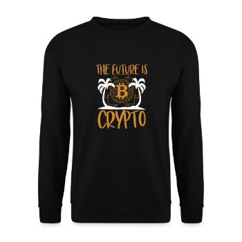 Avenir, Bitcoin, Été, Fête - Sweat-shirt Unisexe - noir - Devant - Alina (178cm) & Michal (187cm)
