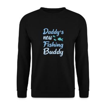 Daddy's new fishing buddy - Unisex Sweatshirt - black - Front - Alina (178cm) & Michal (187cm)