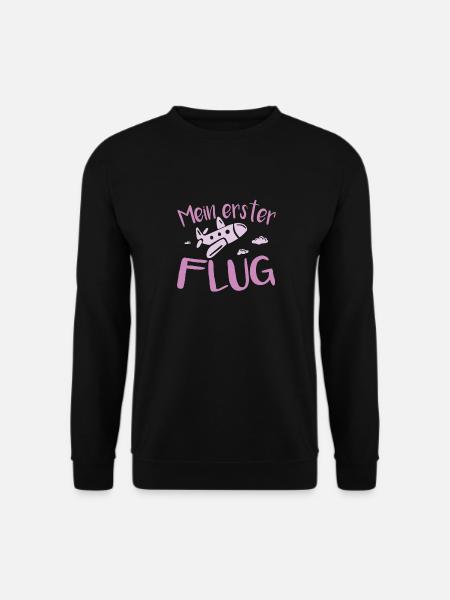 Mein Erster flug mädchen - Unisex Pullover - Schwarz