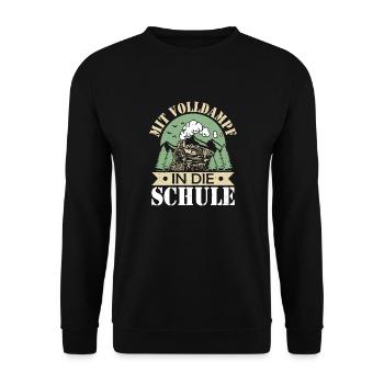 Einschulung - Unisex Pullover - Schwarz - Vorne - Alina (178cm) & Michal (187cm)