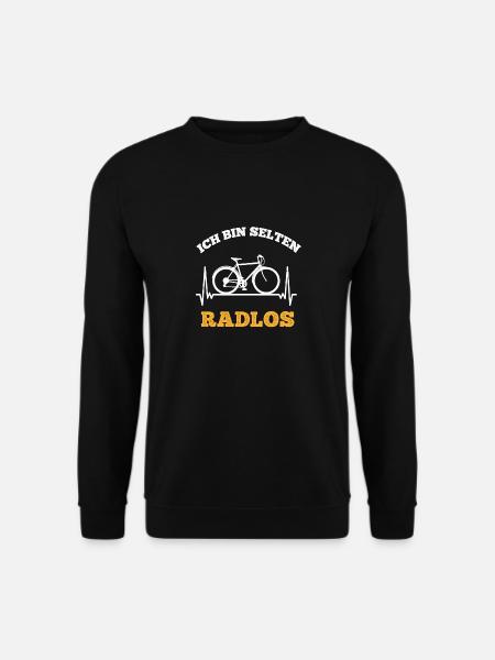 Ich bin selten Radlos Fahrrad Fahrrad Puls Retro - Unisex Pullover - Schwarz
