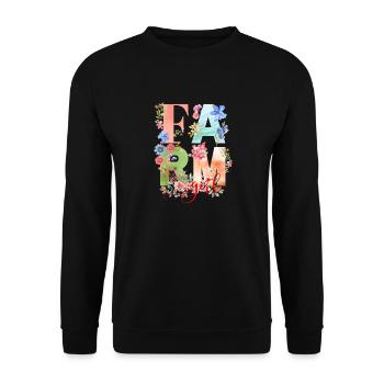 Farmgirl Farm Girl Girl on the Farm Stable - Unisex Sweatshirt - black - Front - Alina (178cm) & Michal (187cm)