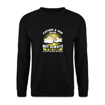 Father & Son may not always agree - Unisex Sweatshirt - black - Front - Alina (178cm) & Michal (187cm)