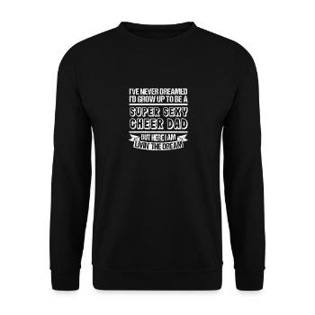 Cheerleading Cheerleader Father's Day - Unisex Sweatshirt - black - Front - Alina (178cm) & Michal (187cm)