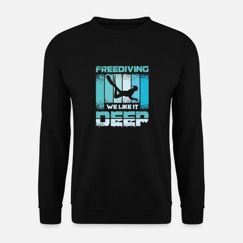 Freediving we like it deep - Unisex Sweatshirt - black