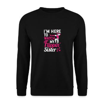 Funny gymnast cheering I'm here - Unisex Sweatshirt - black - Front - Alina (178cm) & Michal (187cm)