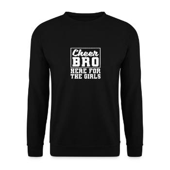 Drôle cheerleading Bros Boys Cheer Bro - Sweat-shirt Unisexe - noir - Devant - Alina (178cm) & Michal (187cm)