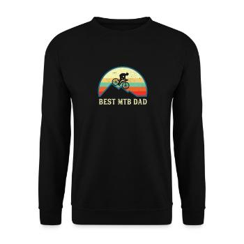 Best MTB Dad Shirt, Mountain Bike Dad Shirt, Mount - Unisex Sweatshirt - black - Front - Alina (178cm) & Michal (187cm)
