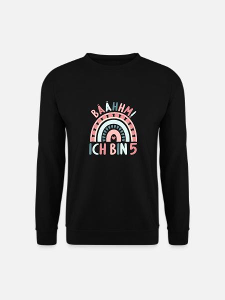 5 Jahre Geburtstagskind Regenbogen 5. Geburtstag - Unisex Pullover - Schwarz