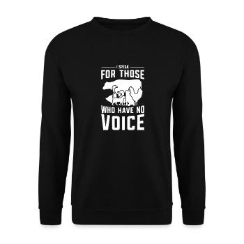 Sauvetage des animaux Bien-être animal Save Voice - Sweat-shirt Unisexe - noir - Devant - Alina (178cm) & Michal (187cm)