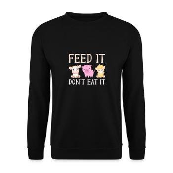 Animals Animal Animal Welfare Feeding - Unisex Sweatshirt - black - Front - Alina (178cm) & Michal (187cm)