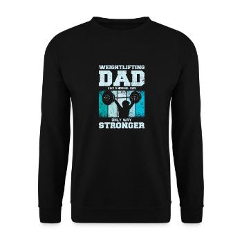 Haltérophilie Père Gym Papa - Sweat-shirt Unisexe - noir - Devant - Alina (178cm) & Michal (187cm)