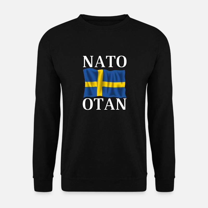 NATO take and Swedish flag - Unisex Sweatshirt - black