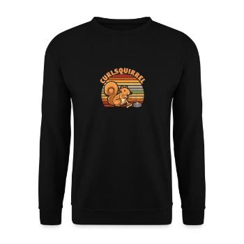 Curling Écureuil Curler Rongeur Sports d’hiver - Sweat-shirt Unisexe - noir - Devant - Alina (178cm) & Michal (187cm)