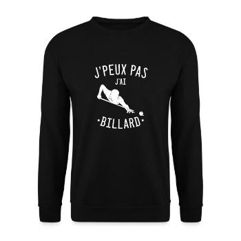 J'peux pas j'ai billard - Sweat-shirt Unisexe - noir - Devant - Alina (178cm) & Michal (187cm)