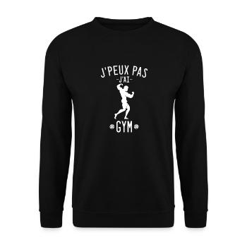 J peux pas j ai gym - Sweat-shirt Unisexe - noir - Devant - Alina (178cm) & Michal (187cm)