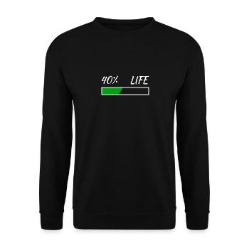 40e anniversaire 40% de vie 40 ans de vie Poutre de chargement - Sweat-shirt Unisexe - noir - Devant - Alina (178cm) & Michal (187cm)