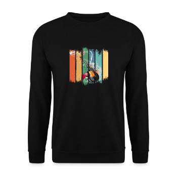 Retro Electric Guitar Pick Guitarists Musicians - Unisex Sweatshirt - black - Front - Alina (178cm) & Michal (187cm)