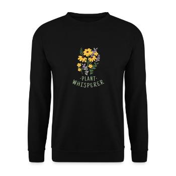 Flowers Plant Whisperer - Unisex Sweatshirt - black - Front - Alina (178cm) & Michal (187cm)