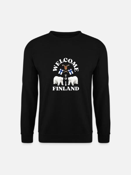 WTF oder Welcome to Finland. - Unisex Pullover - Schwarz