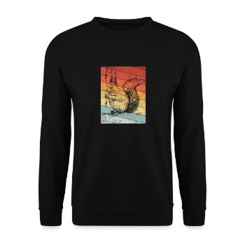 Squirrel vintage - Unisex Pullover - Schwarz - Vorne - Alina (178cm) & Michal (187cm)