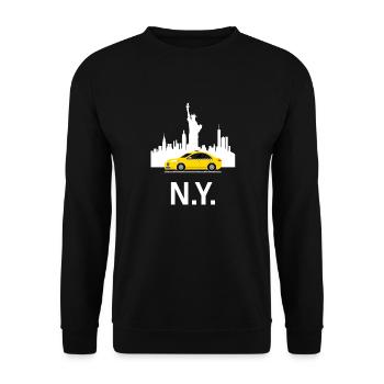New York - Sweat-shirt Unisexe - noir - Devant - Alina (178cm) & Michal (187cm)