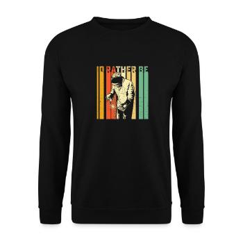 Chemise de soudage de style rétro, chemise de soudeur, cadeau pour - Sweat-shirt Unisexe - noir - Devant - Alina (178cm) & Michal (187cm)