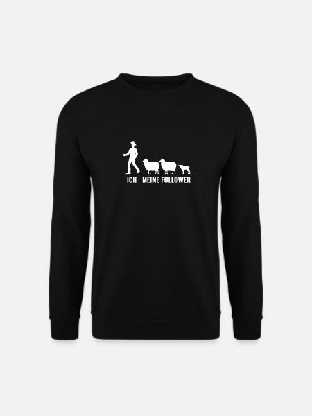 Ich und meine Follower Landwirt Schaf Schafe - Unisex Pullover - Schwarz