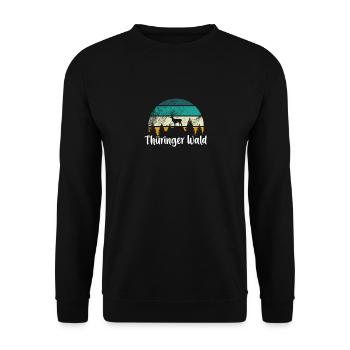 Thüringer Wald - Unisex Pullover - Schwarz - Vorne - Alina (178cm) & Michal (187cm)