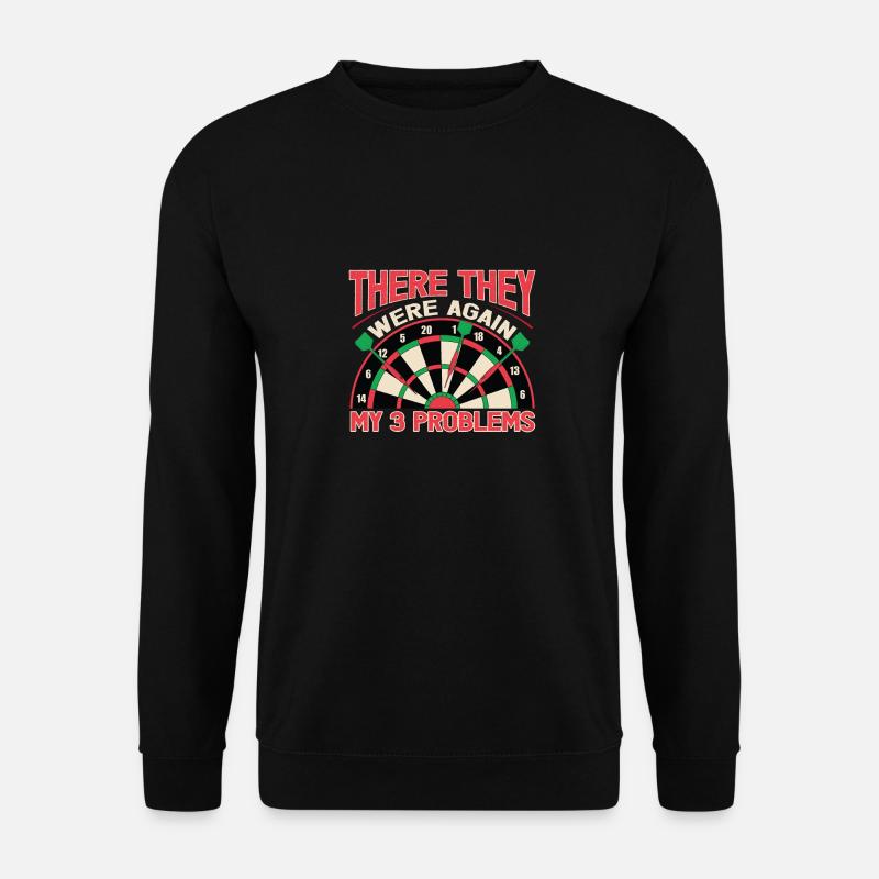 Dart Darts Dartspieler Dartscheibe darten - Unisex Pullover - Schwarz