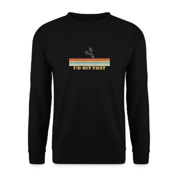 Shuttlecock-Hit - Unisex Pullover - Schwarz - Vorne - Alina (178cm) & Michal (187cm)