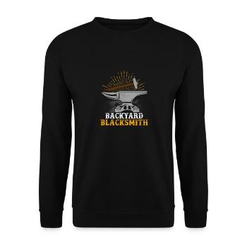 Backyard Blacksmith Farrier Forger Ironworker - Unisex Sweatshirt - black - Front - Alina (178cm) & Michal (187cm)