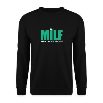 Homme J’aime Grenouilles Grenouille Amour Drôle - Sweat-shirt Unisexe - noir - Devant - Alina (178cm) & Michal (187cm)