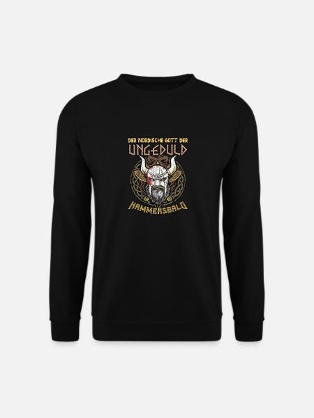 Der Nordische Gott Der Ungeduld Hammersbald - Unisex Pullover - Schwarz