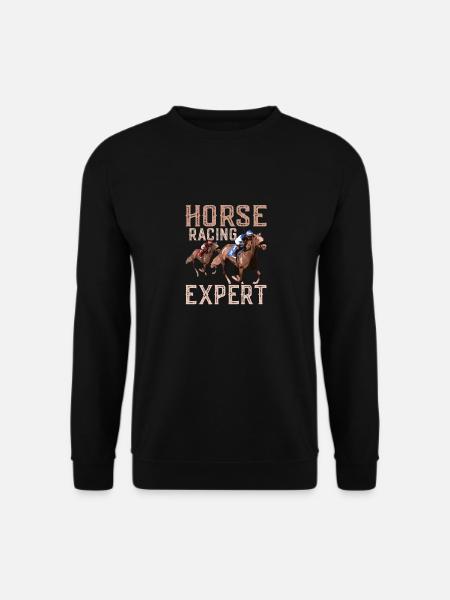 Horse Racing Expert Horse Racing Gambling Jockey - Unisex Pullover - Schwarz