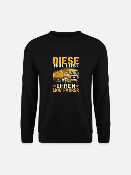 Diese Frau Liebt Ihren Lkw Fahrer Trucker Babe - Unisex Pullover - Schwarz