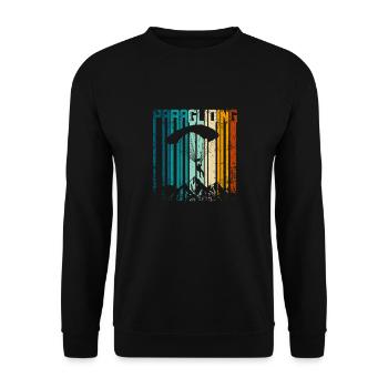 Parapente Rétro Vintage - Sweat-shirt Unisexe - noir - Devant - Alina (178cm) & Michal (187cm)