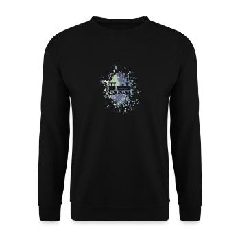 Steam Lok Color Splash - Unisex Pullover - Schwarz - Vorne - Alina (178cm) & Michal (187cm)