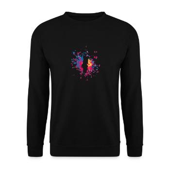 Belle éclaboussure de couleur du Portugal - Sweat-shirt Unisexe - noir - Devant - Alina (178cm) & Michal (187cm)