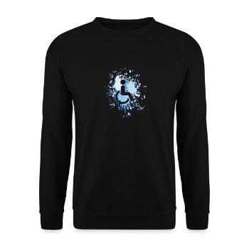 Icône handicap Color Splash - Sweat-shirt Unisexe - noir - Devant - Alina (178cm) & Michal (187cm)