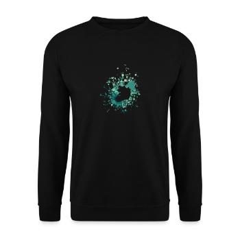 Belle Irlande Color Splash - Sweat-shirt Unisexe - noir - Devant - Alina (178cm) & Michal (187cm)