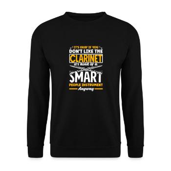 Clarinettiste basse Clarinettiste Clarinettiste Smart - Sweat-shirt Unisexe - noir - Devant - Alina (178cm) & Michal (187cm)