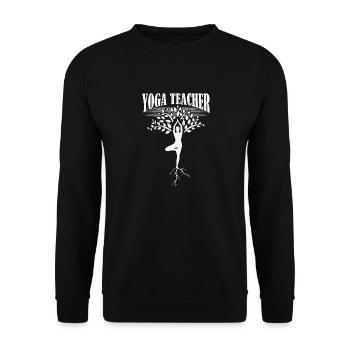 Yoga Teacher Meditation Spiritual - Unisex Pullover - Schwarz - Vorne - Alina (178cm) & Michal (187cm)