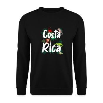Costa Rica Reise, Costa Rica Urlaub, Costa Rica - Unisex Pullover - Schwarz - Vorne - Alina (178cm) & Michal (187cm)