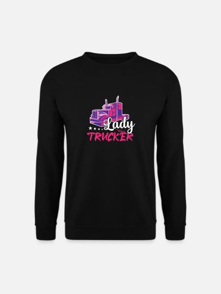 Lady Trucker Truck Driver Trucking - Unisex Pullover - Schwarz