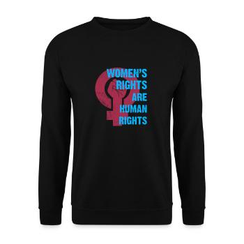 Women’s Rights Human Rights - Unisex Sweatshirt - black - Front - Alina (178cm) & Michal (187cm)