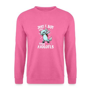 Nur ein Junge, der Axolotls mexikanischen Salamander liebt - Unisex Pullover - Pink - Vorne