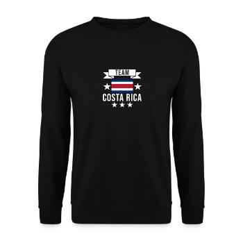 Costa Rica Urlaub Mittelamerika Reise Geschenk - Unisex Pullover - Schwarz - Vorne - Alina (178cm) & Michal (187cm)