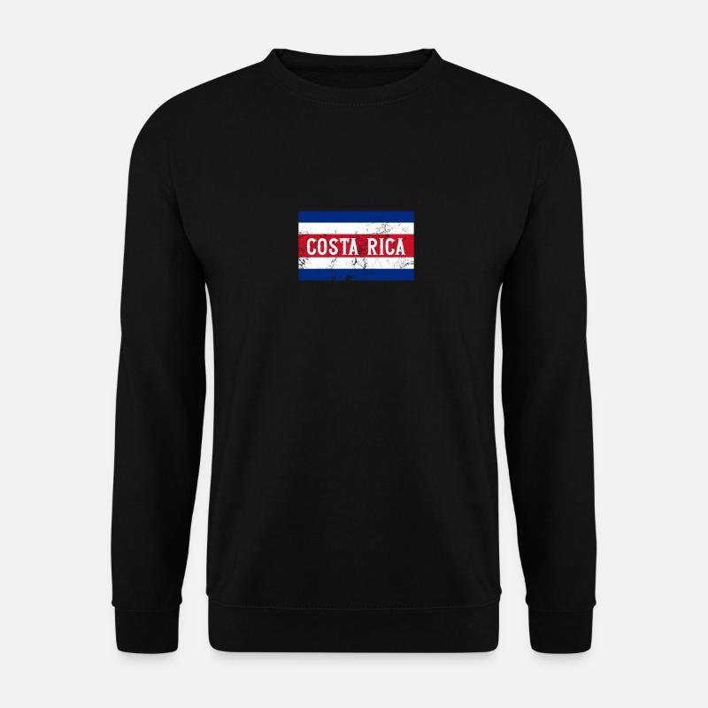 Costa Rica - Costa Rica Flagge - Unisex Pullover - Schwarz